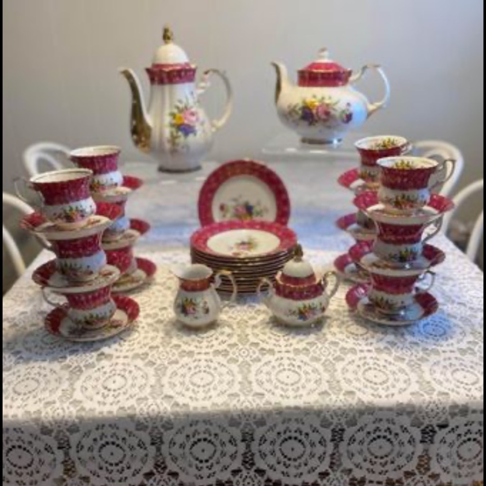 Vintage porcelain made in Poland. Service for 12 . No chips